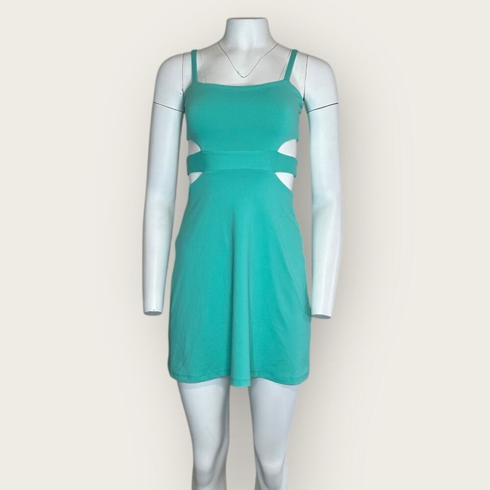 NWT | Susana Monaco | Square Neck Cutout Mini Dress | Tulum Turquoise | Small